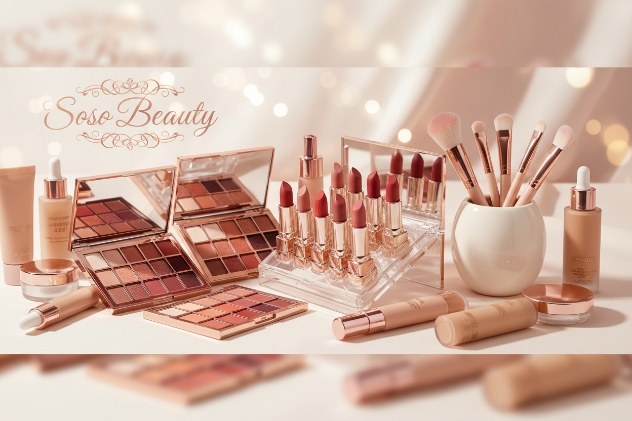 makeup banner for this store called [soso beauty]